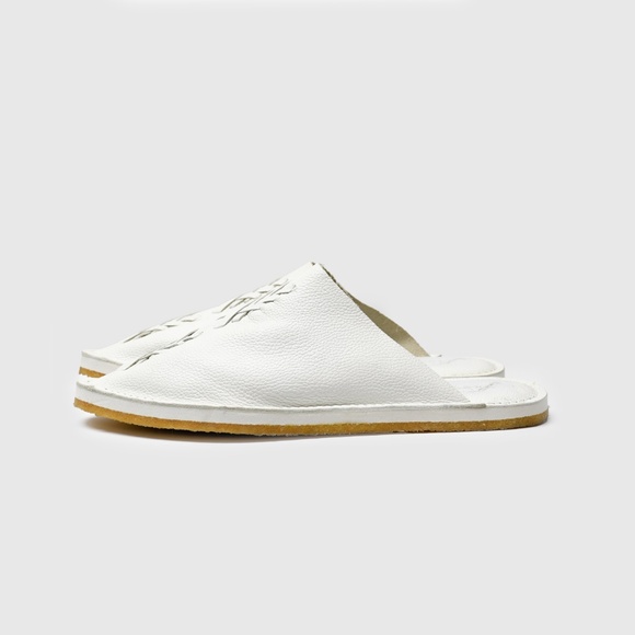 FREE PEOPLE Nova Pebbled-Leather Mules in White Size 36 - Picture 4 of 11